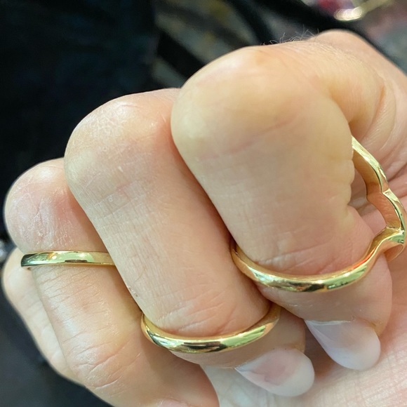 Set of 3 damask shape rings size 7 - Picture 5 of 5